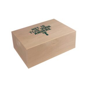 LocalTea theekist blank hout 6 vaks zonder inhoud