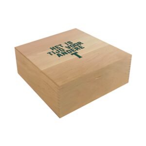 LocalTea theekist blank hout 9 vaks zonder inhoud