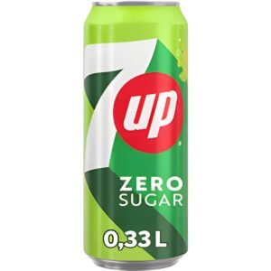 Seven Up zero sugar sleek can 33cl