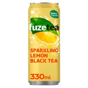 Fuze Tea sparkling black tea lemon blik 33cl