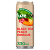 Fuze Tea black tea peach hibiscus blik 33cl