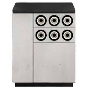 Onderzetmeubel grijs met 6 bekerhouders 67cm