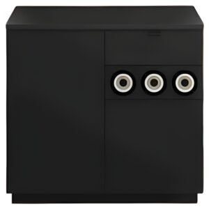 Onderzetmeubel zwart 3 bekerhouders en lade 90cm