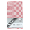 Theedoek blok rood 60x65cm