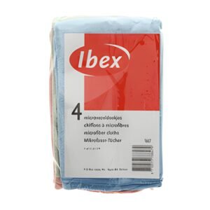 Ibex Microvezeldoek en blauw/geel/roze/groen 40x40cm
