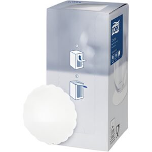 Tork onderzetter wit 8-laags 9cm