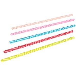 Drinkrietje 21cm 6mm papier streepmix FSC