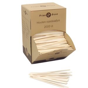 Primo Bravo houten roerstaafjes 11cm
