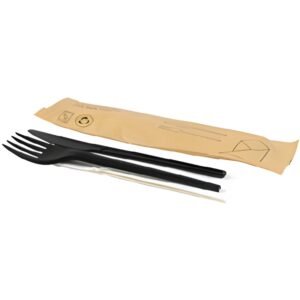 Natureko CPLA reusable bestekset 16,8cm mes/vork/servet