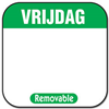 Depa label dag vrijdag afneembaar 25x25mm