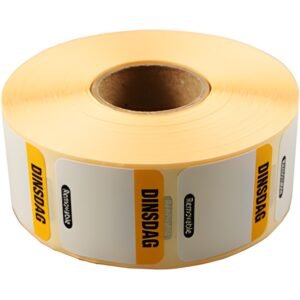 Depa label dag dinsdag afneembaar 25x25mm