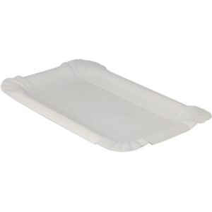 Depa schaal ongevoerd karton rechthoekig wit 16x10cm