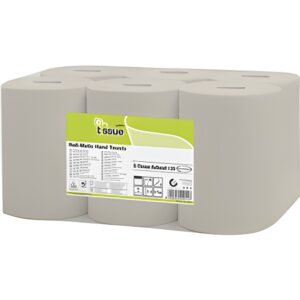 E-tissue handdoekrol Mini Matic 2-laags 130m x 20cm