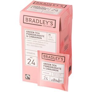 Bradley's organic green tea pomegranate & cinnamon 2gr