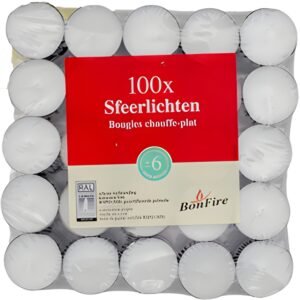 Waxinelichtjes met cup +/- 6 branduren
