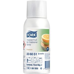 Tork luchtverfrisser spray met tropische fruitgeur 75ml