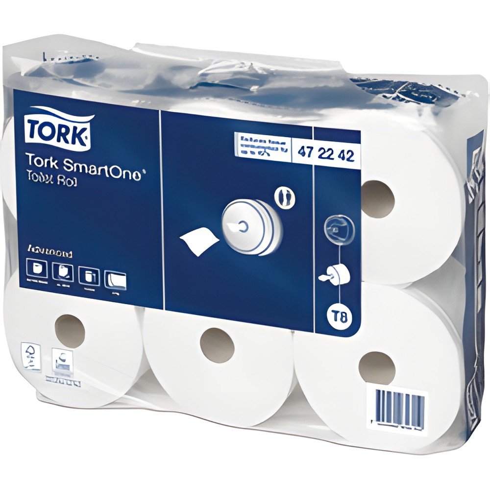 Tork toiletpapier SmartOne wit 2-laags T8 207m