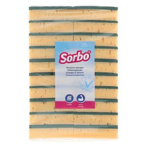 Sorbo schuurspons+groen schuurvlies 9,5x6,5x3cm
