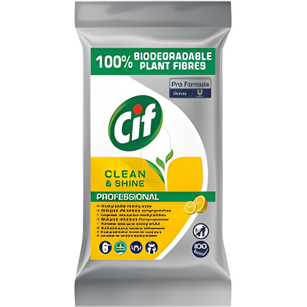 Cif Clean&Shine biologisch afbreekbare doekjes lemon